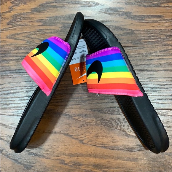 NIKE BENASSI JDI BETRUE Black/Black-Multi-Color - Picture 12 of 16